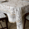 Tuileries Tablecloth Blockprinted Trim