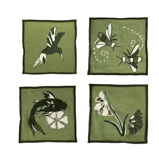 Half Past Seven x Maison Venu: Flora & Fauna Cocktail Napkins