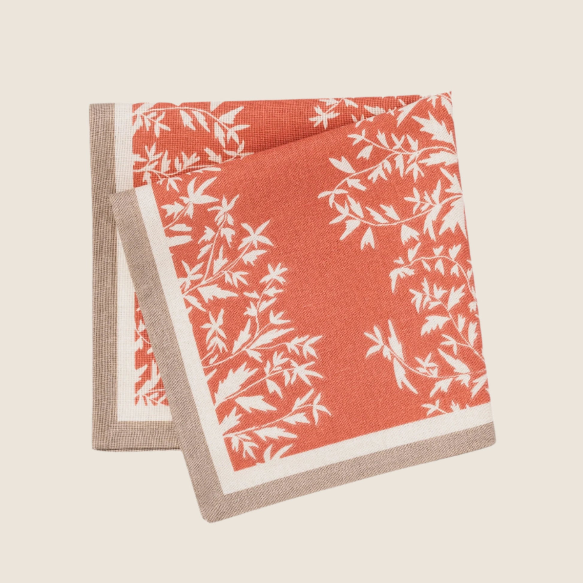 primorse venu napkin on a white marble background