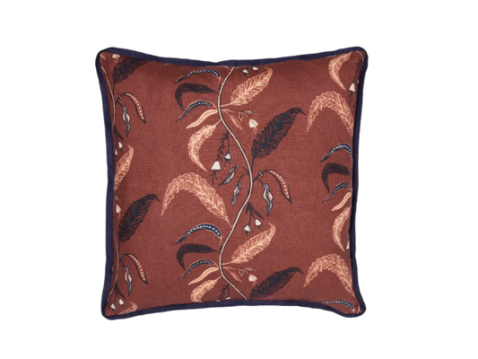 tuileries terracotta pillow against a white background